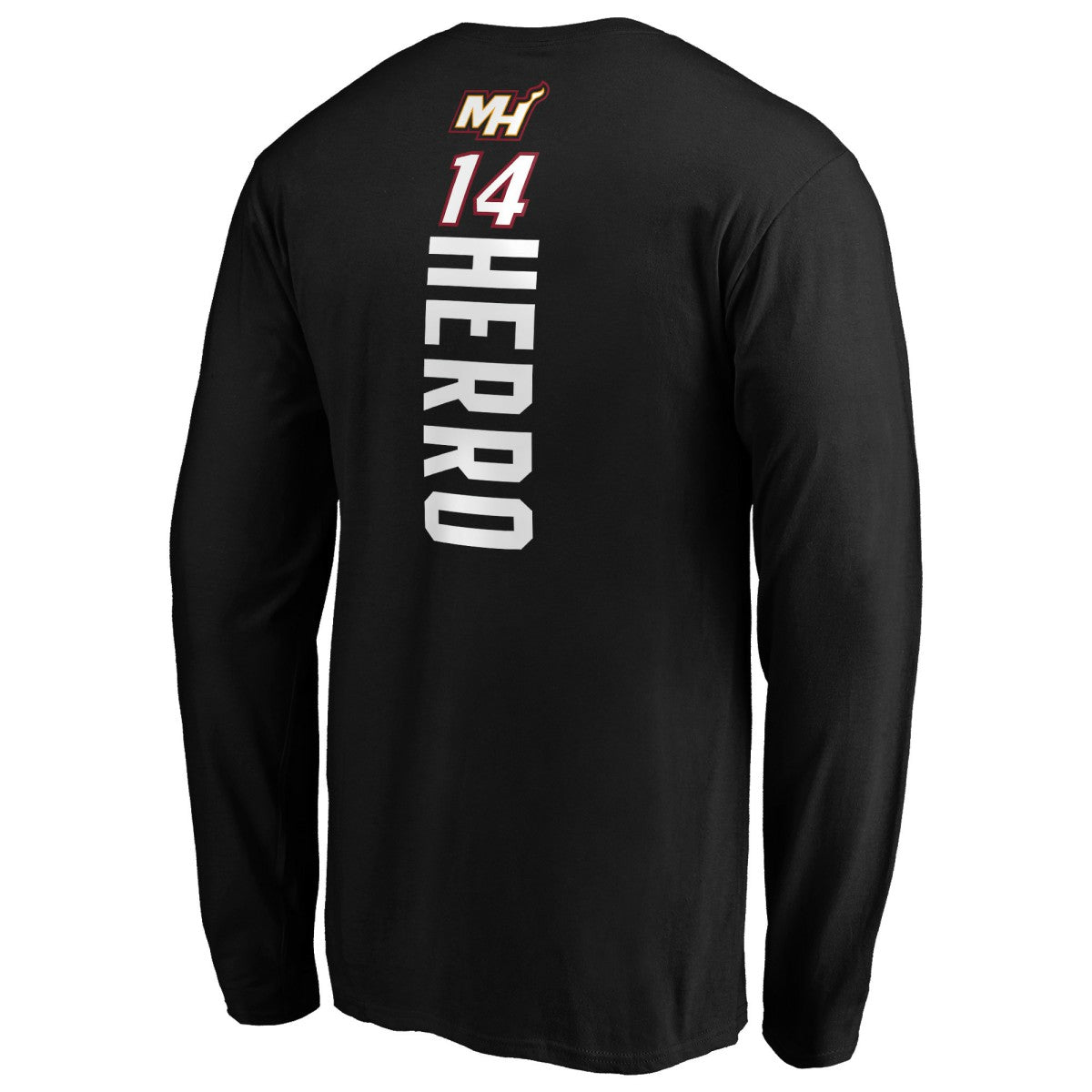 NBA Tyler Herro Miami Heat Playmaker Team Name & Number Long Sleeve T-Shirt