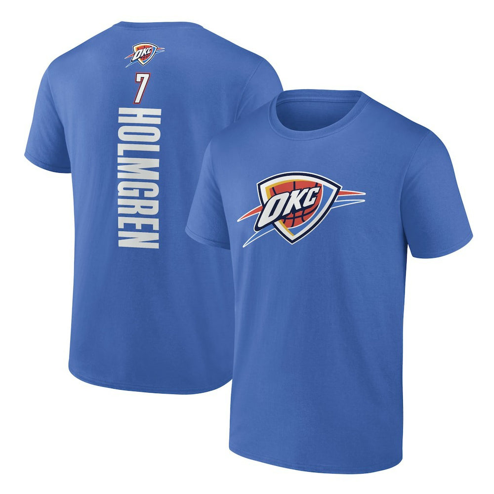 NBA Chet Holmgren Oklahoma City Thunder Playmaker Team Name & Number T-Shirt