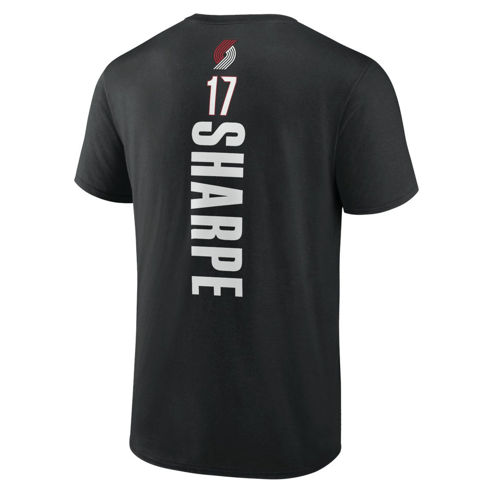 NBA Shaedon Sharpe Portland Trail Blazers Playmaker Team Name & Number T-Shirt