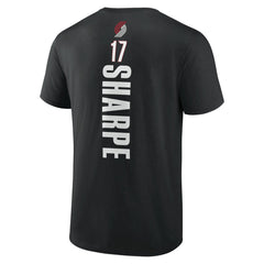 NBA Shaedon Sharpe Portland Trail Blazers Playmaker Team Name & Number T-Shirt