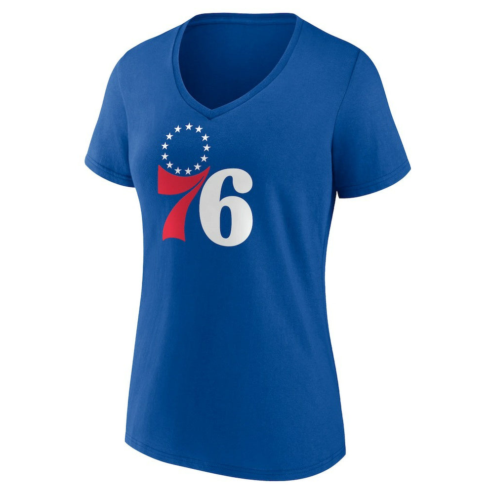 NBA Tyrese Maxey Philadelphia 76ers Women's Playmaker Team Name & Number V-Neck T-Shirt