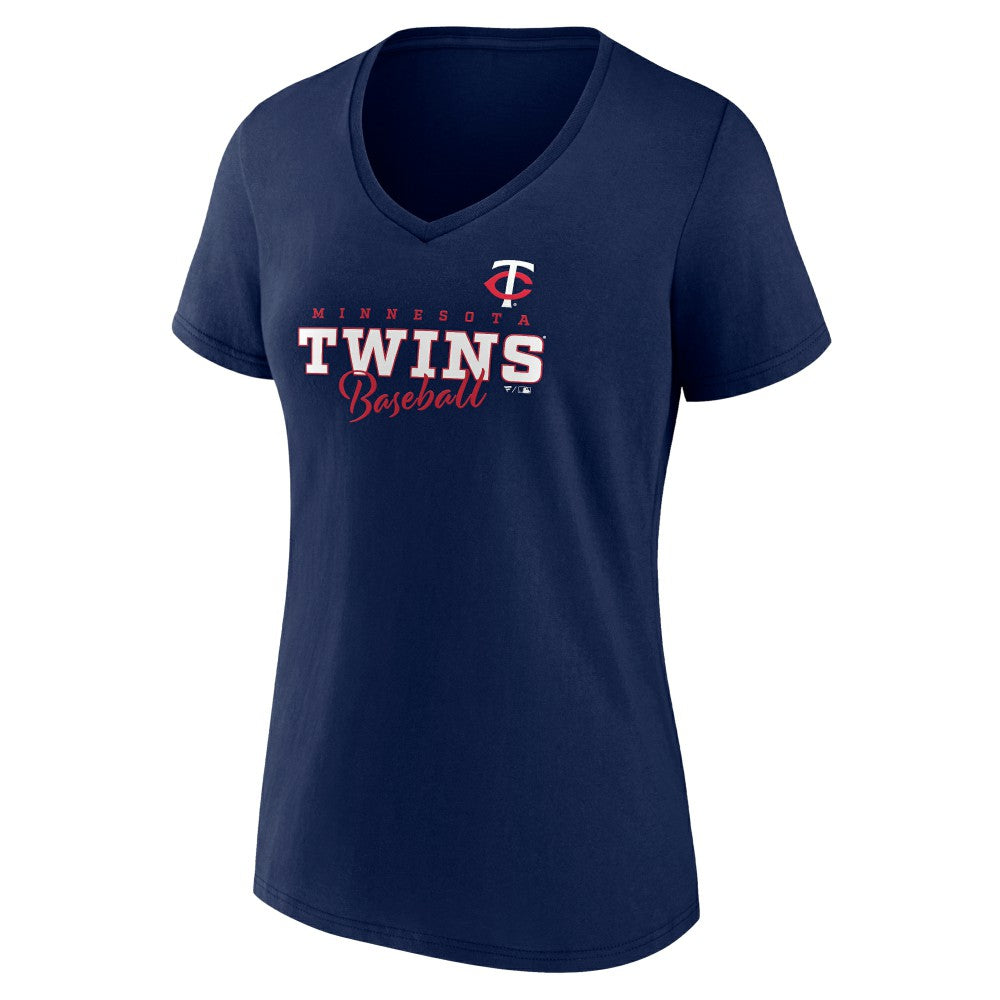 MLB Minnesota Twins Women's Back In Business V-Neck T-Shirt