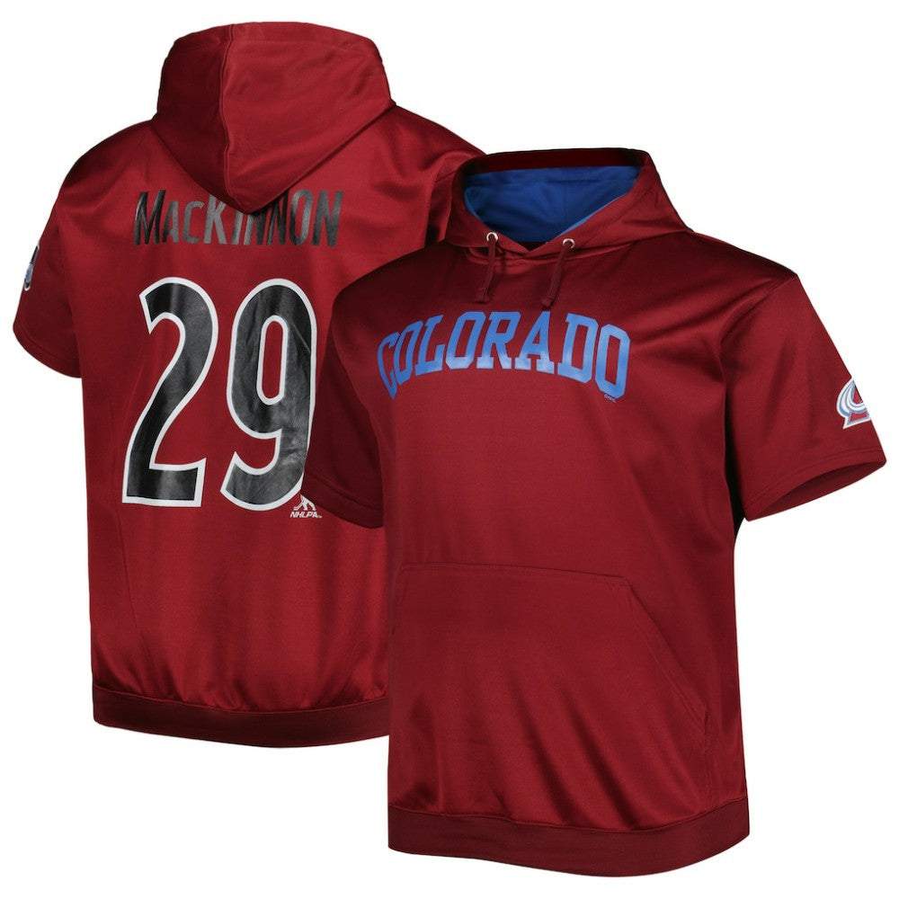 NHL Burgundy Nathan MacKinnon Colorado Avalanche Fanatics Big & Tall Name & Number Pullover Hoodie