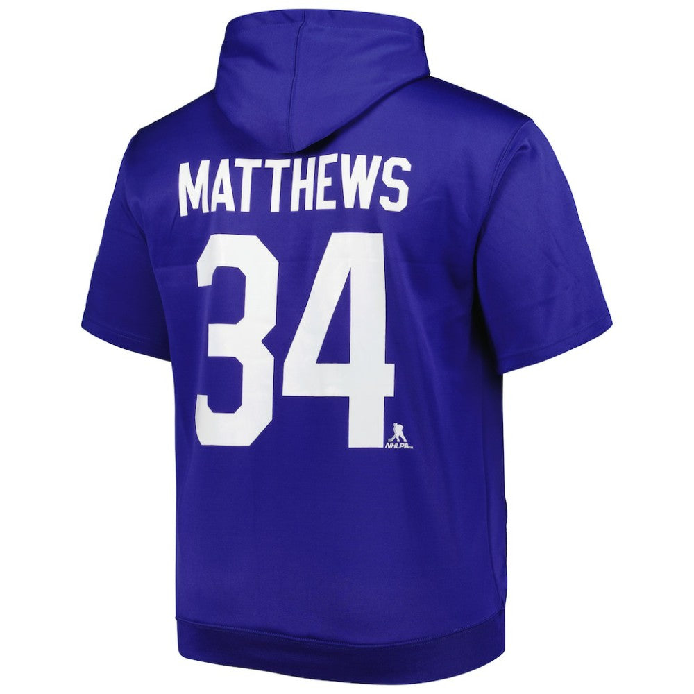 NHL Blue Auston Matthews Toronto Maple Leafs Fanatics Big & Tall Name & Number Pullover Hoodie