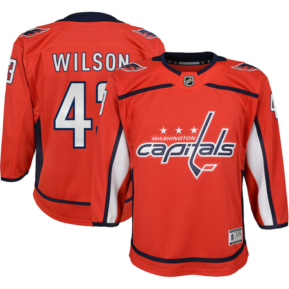 NHL Red Tom Wilson Washington Capitals Youth 2022/23 Premier Player Jersey