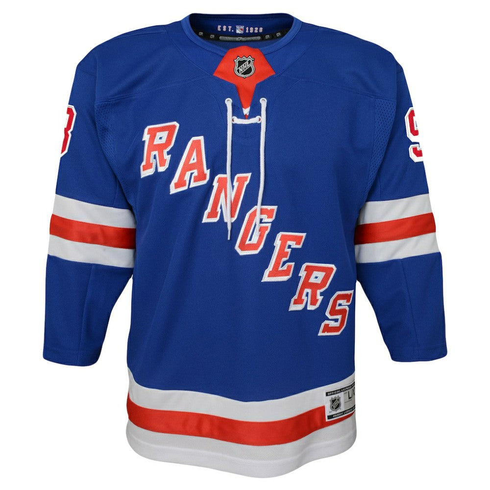 NHL Blue Mika Zibanejad New York Rangers Youth Home Premier Player Jersey