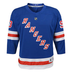 NHL Blue Mika Zibanejad New York Rangers Youth Home Replica Player Jersey