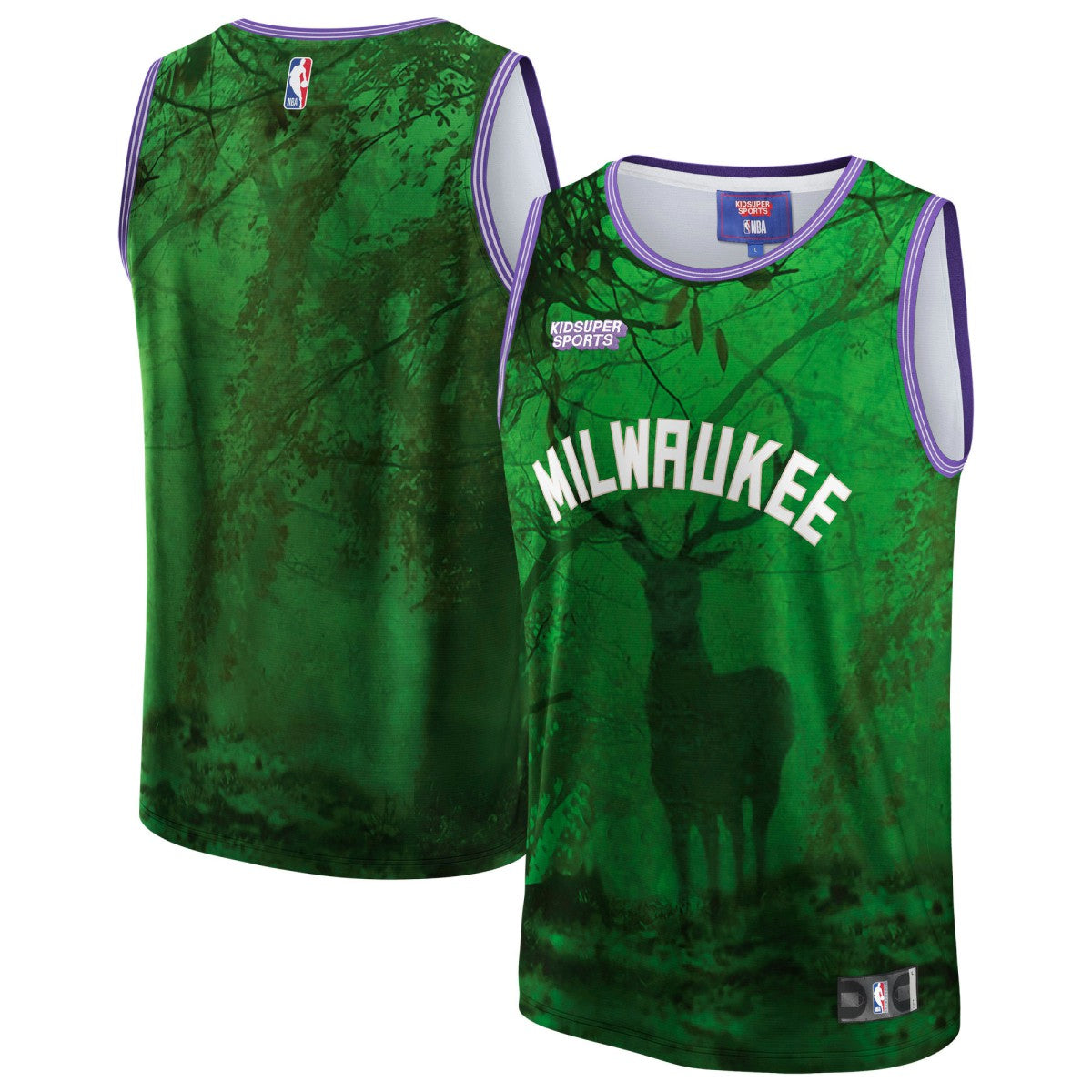 NBA Milwaukee Bucks NBA & KidSuper Studios Unisex Hometown Jersey