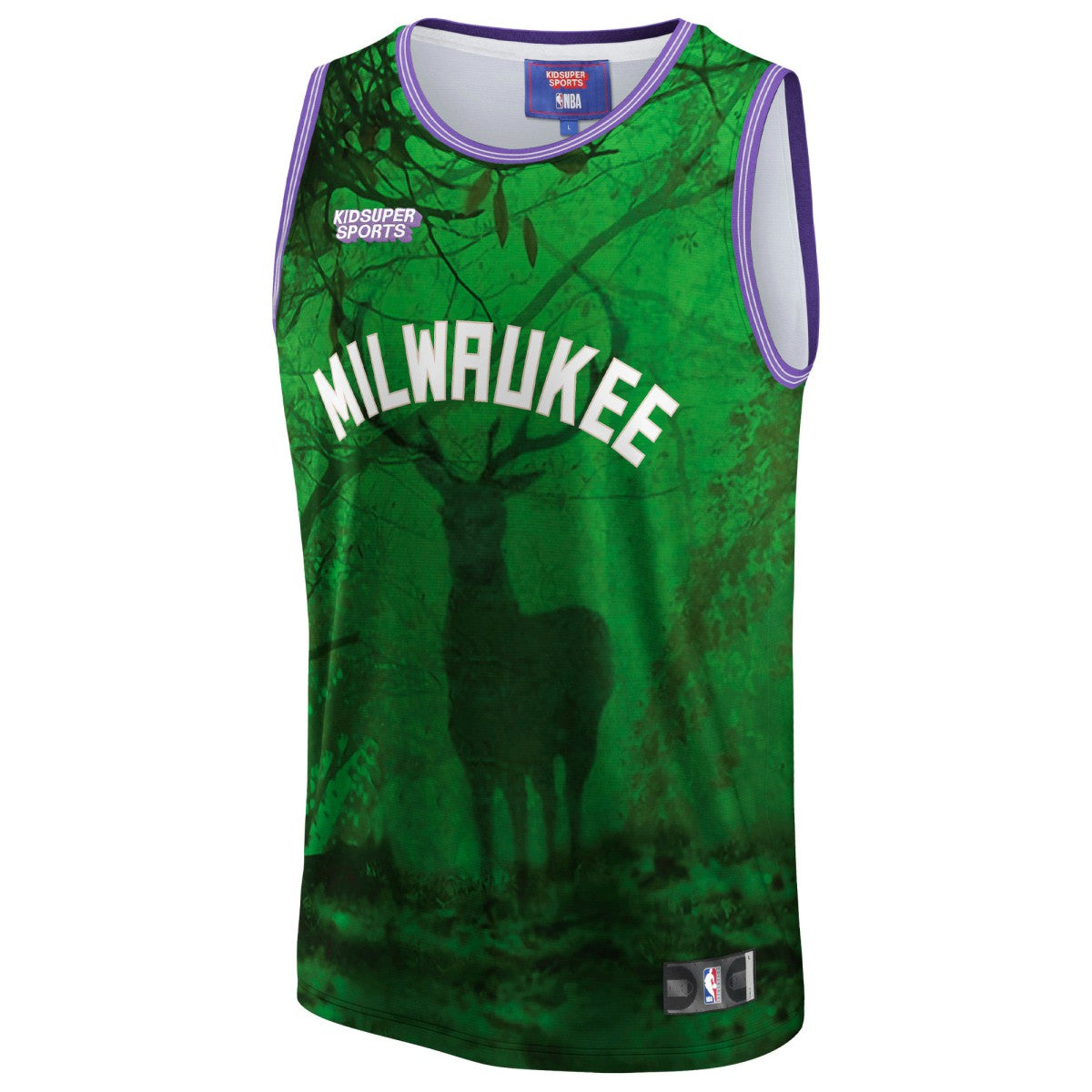 NBA Milwaukee Bucks NBA & KidSuper Studios Unisex Hometown Jersey