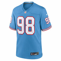 Jeffery Simmons  Oilers Throwback Alternate Game Player Jersey - Tennessee Titans