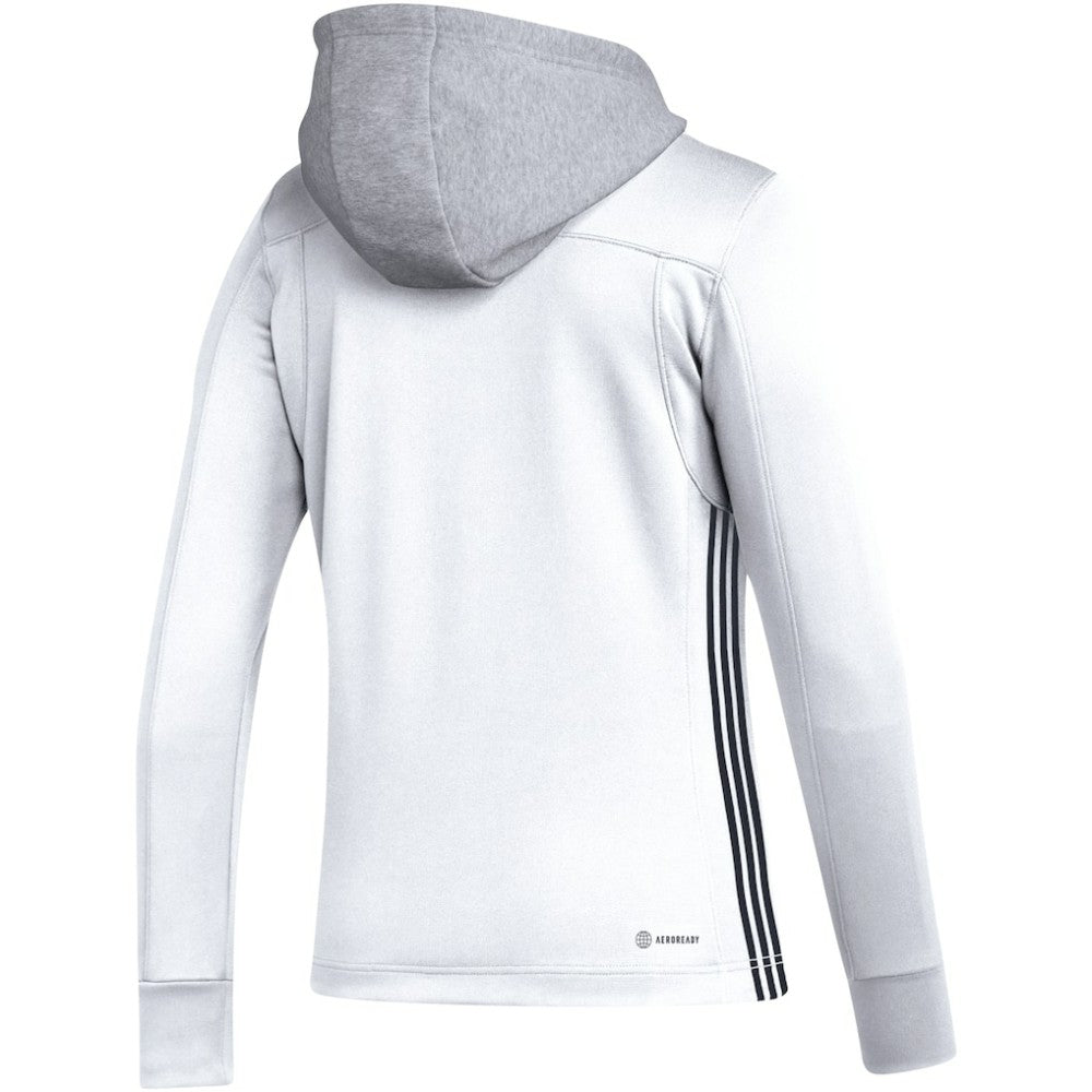 NHL White Los Angeles Kings adidas Women's Refresh Skate Lace AEROREADY Pullover Hoodie