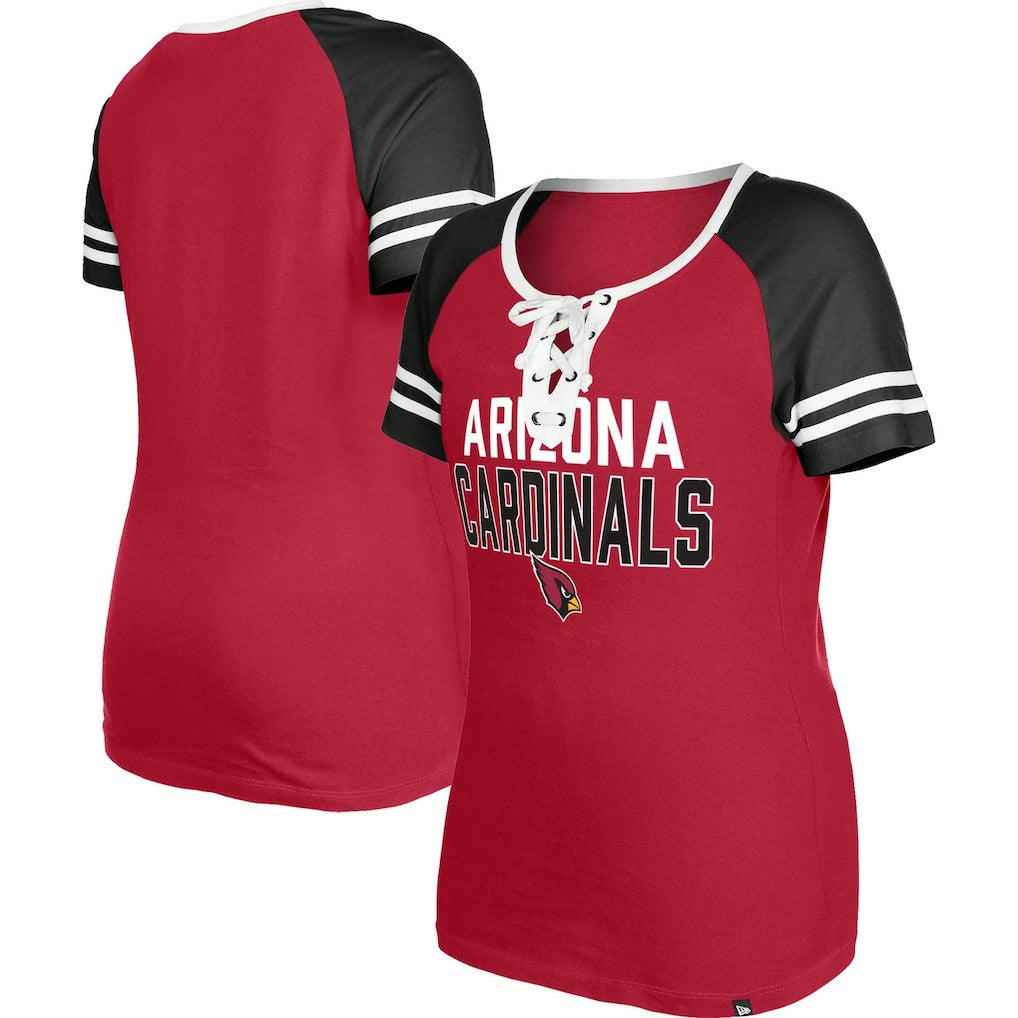 Women's Raglan Lace-Up T-Shirt - Arizona Cardinals
