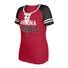 Women's Raglan Lace-Up T-Shirt - Arizona Cardinals
