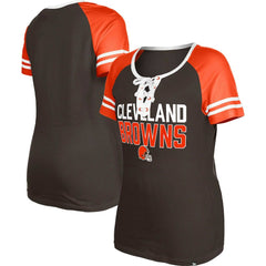 Women's Raglan Lace-Up T-Shirt - Cleveland Browns