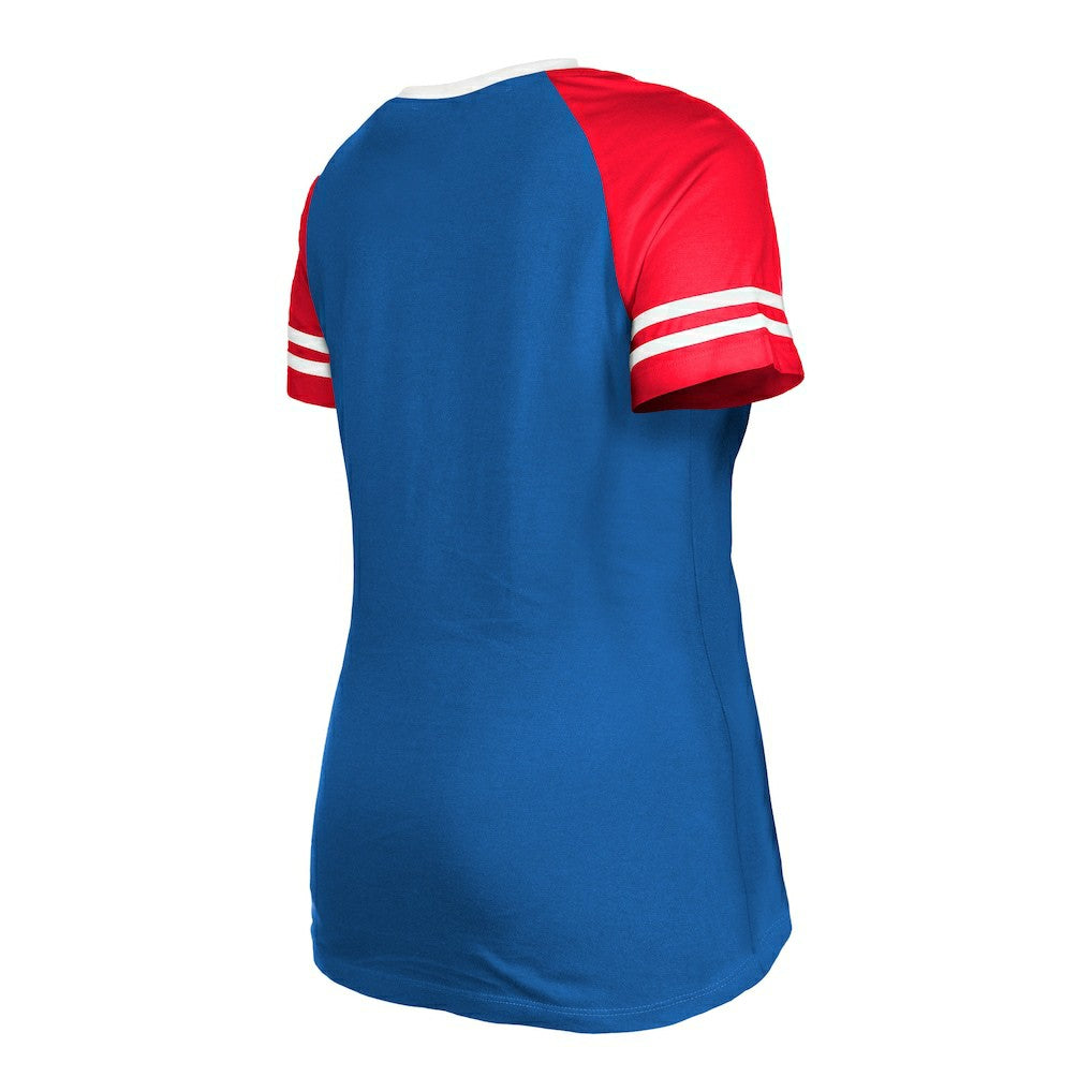 Women's Throwback Raglan Lace-Up T-Shirt - New England Patriots