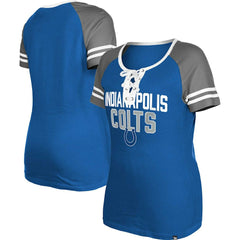 Women's Raglan Lace-Up T-Shirt - Indianapolis Colts
