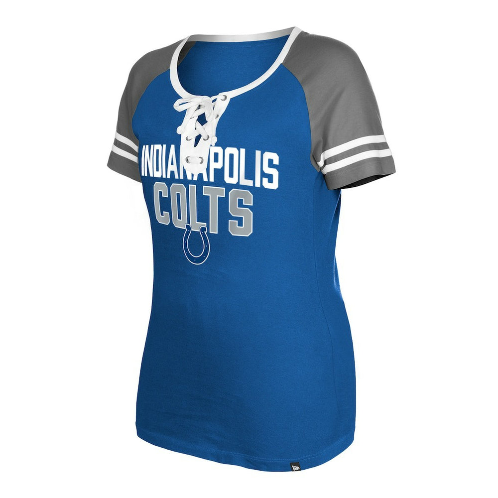 Women's Raglan Lace-Up T-Shirt - Indianapolis Colts