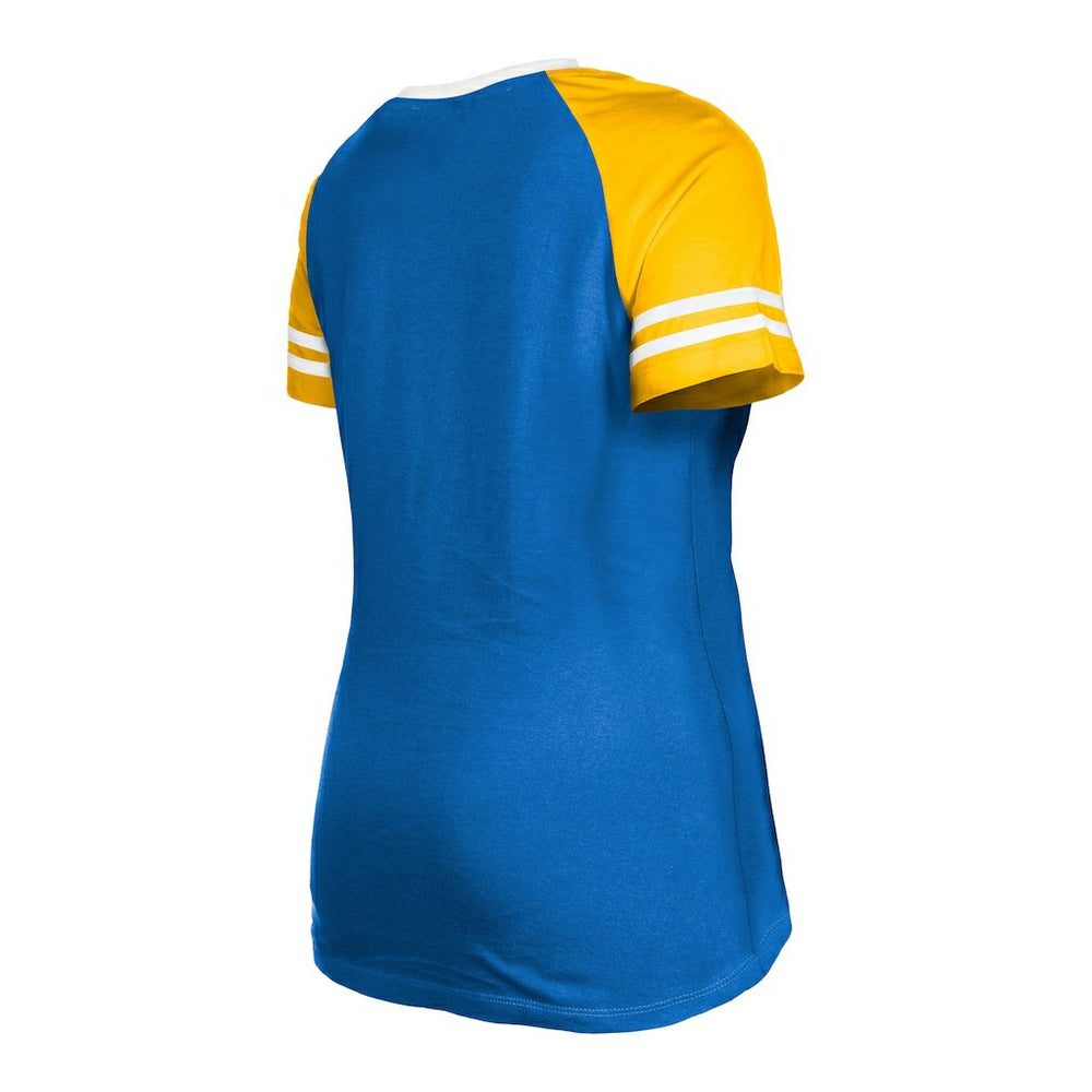 Women's Raglan Lace-Up T-Shirt - Los Angeles Rams