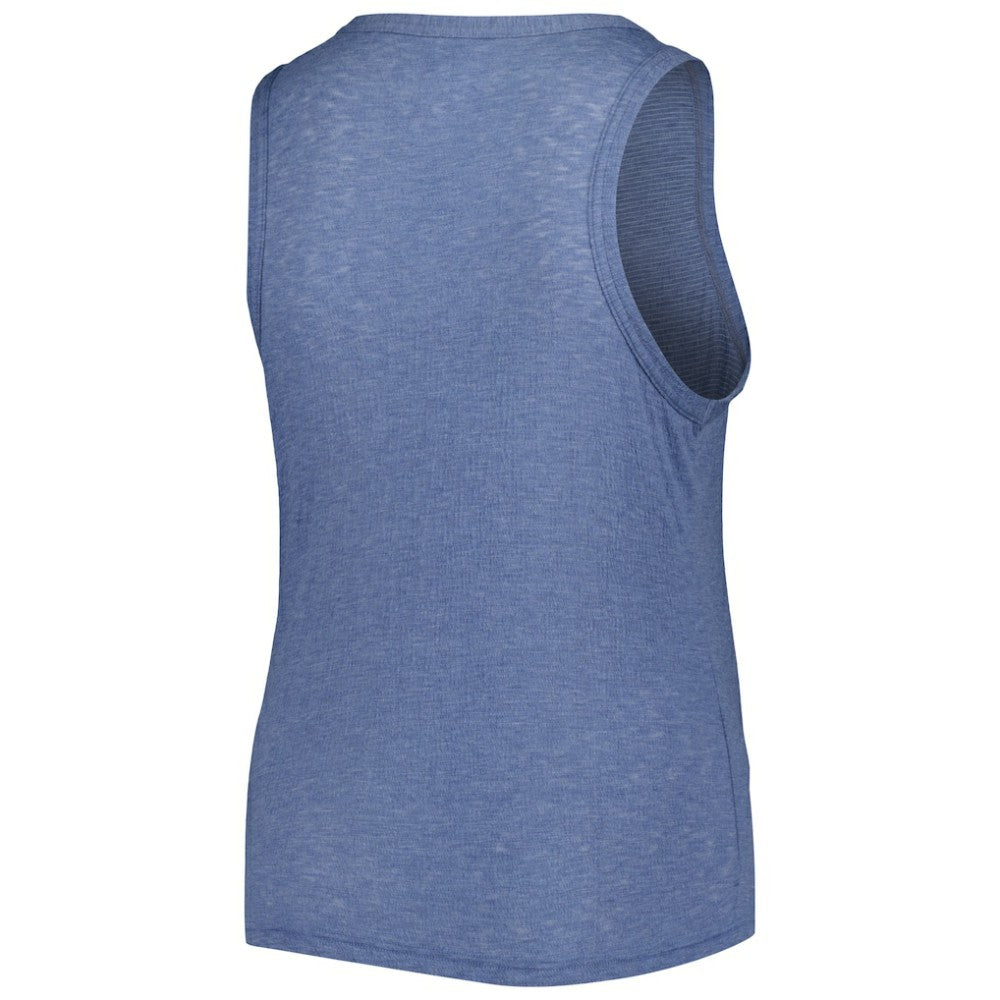 MLB Atlanta Braves Soft as a Grape Women's Plus Size High Neck Tri-Blend Tank Top