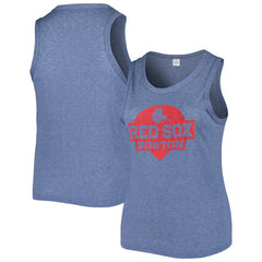MLB Boston Red Sox Soft as a Grape Women's Plus Size High Neck Tri-Blend Tank Top