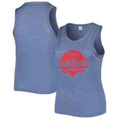 MLB Cleveland Guardians Soft as a Grape Women's Plus Size High Neck Tri-Blend Tank Top