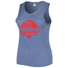 MLB Cleveland Guardians Soft as a Grape Women's Plus Size High Neck Tri-Blend Tank Top