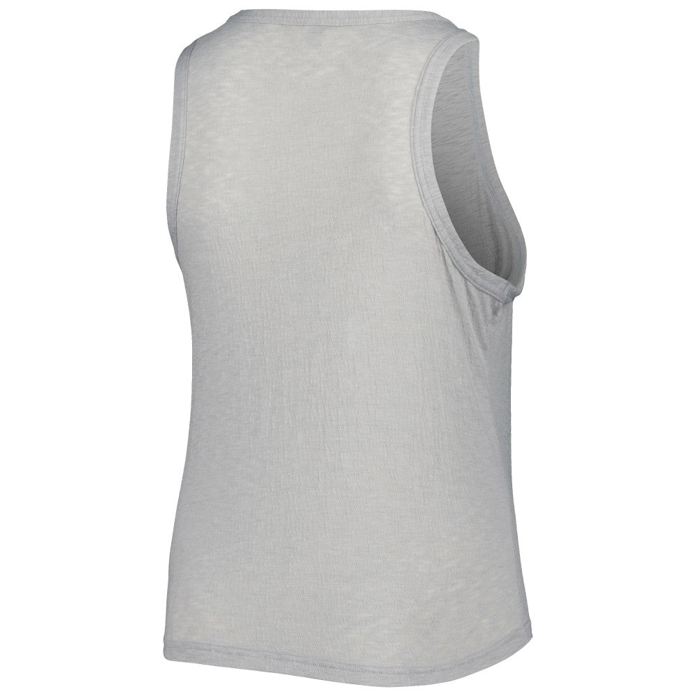 MLB Miami Marlins Soft as a Grape Women's Plus Size High Neck Tri-Blend Tank Top