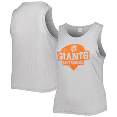 MLB San Francisco Giants Soft as a Grape Women's Plus Size High Neck Tri-Blend Tank Top