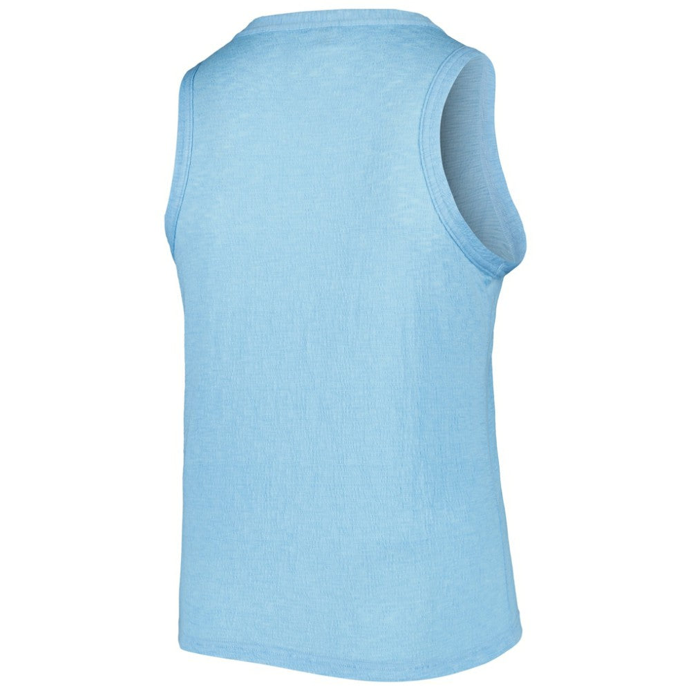 MLB Toronto Blue Jays Soft as a Grape Women's Plus Size High Neck Tri-Blend Tank Top