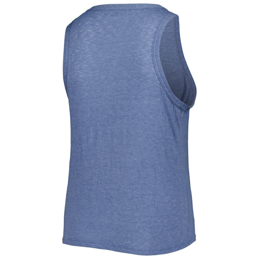 MLB Tampa Bay Rays Soft as a Grape Women's Plus Size High Neck Tri-Blend Tank Top