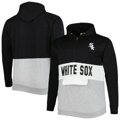 MLB Chicago White Sox Big & Tall Fleece Half-Zip Hoodie