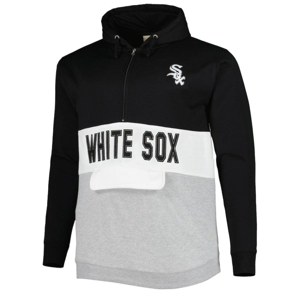 MLB Chicago White Sox Big & Tall Fleece Half-Zip Hoodie