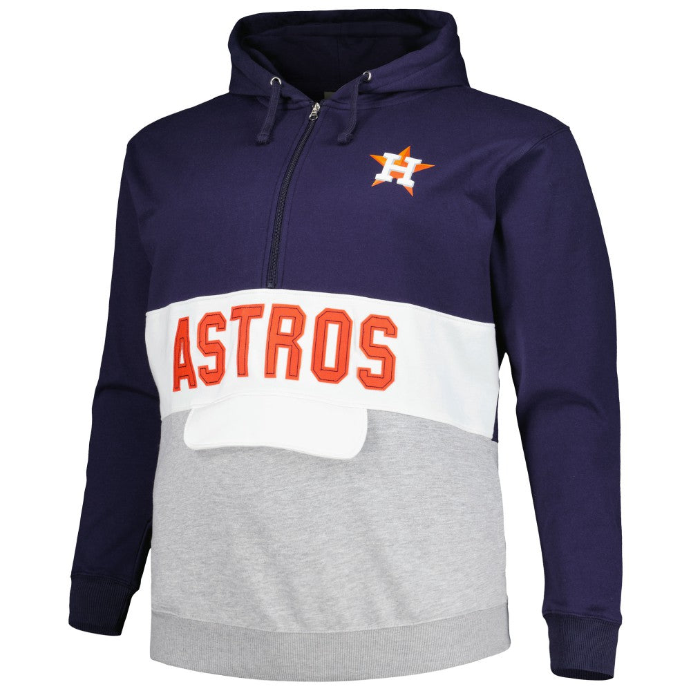 MLB Houston Astros Big & Tall Fleece Half-Zip Hoodie
