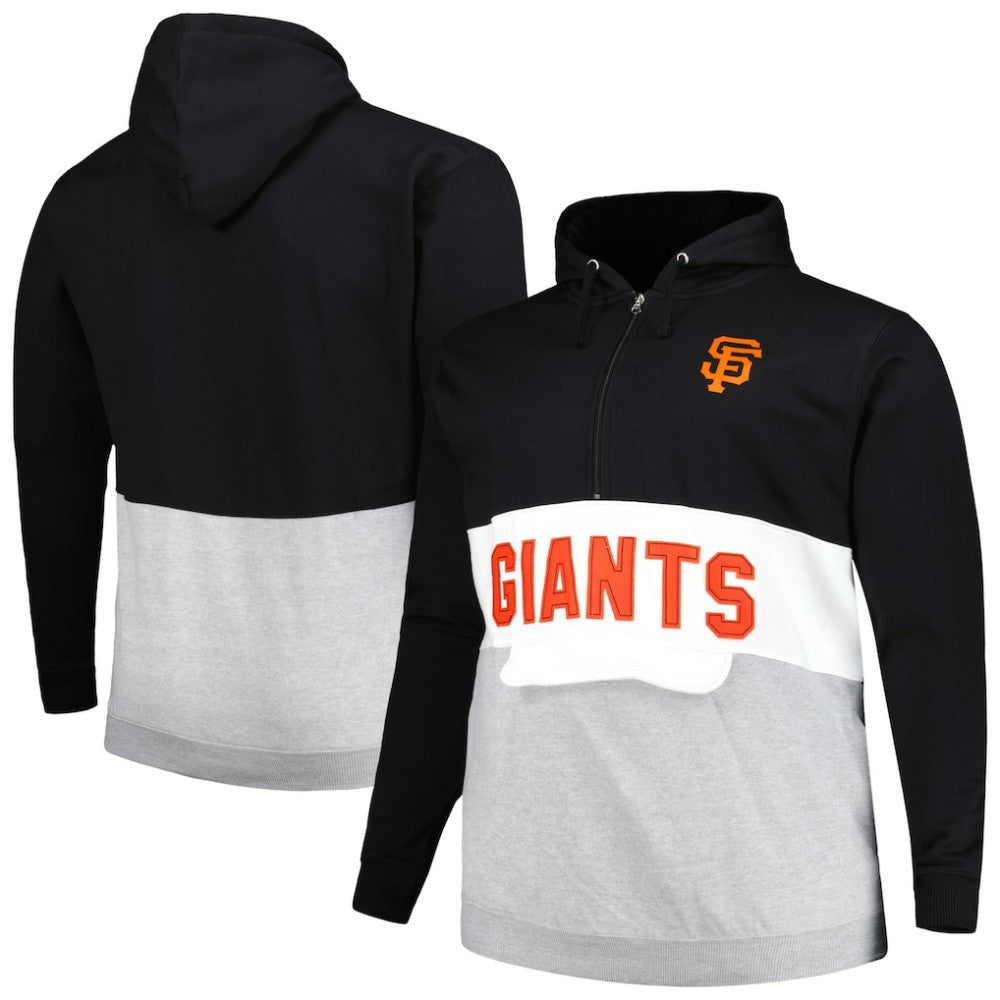 MLB San Francisco Giants Big & Tall Fleece Half-Zip Hoodie