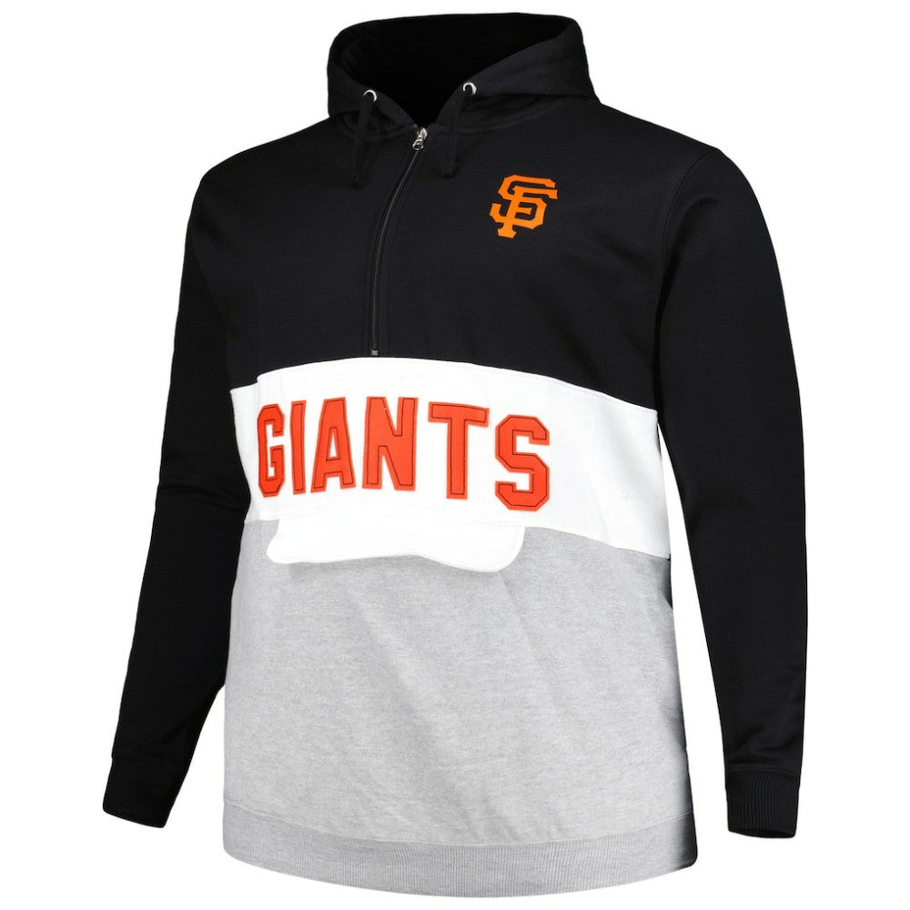 MLB San Francisco Giants Big & Tall Fleece Half-Zip Hoodie
