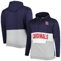MLB St. Louis Cardinals Big & Tall Fleece Half-Zip Hoodie