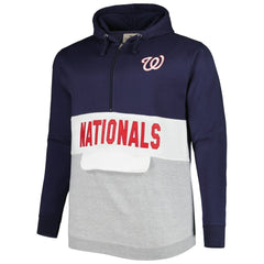 MLB Washington Nationals Big & Tall Fleece Half-Zip Hoodie