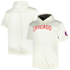 MLB Chicago Cubs Profile Big & Tall Contrast Short Sleeve Pullover Hoodie