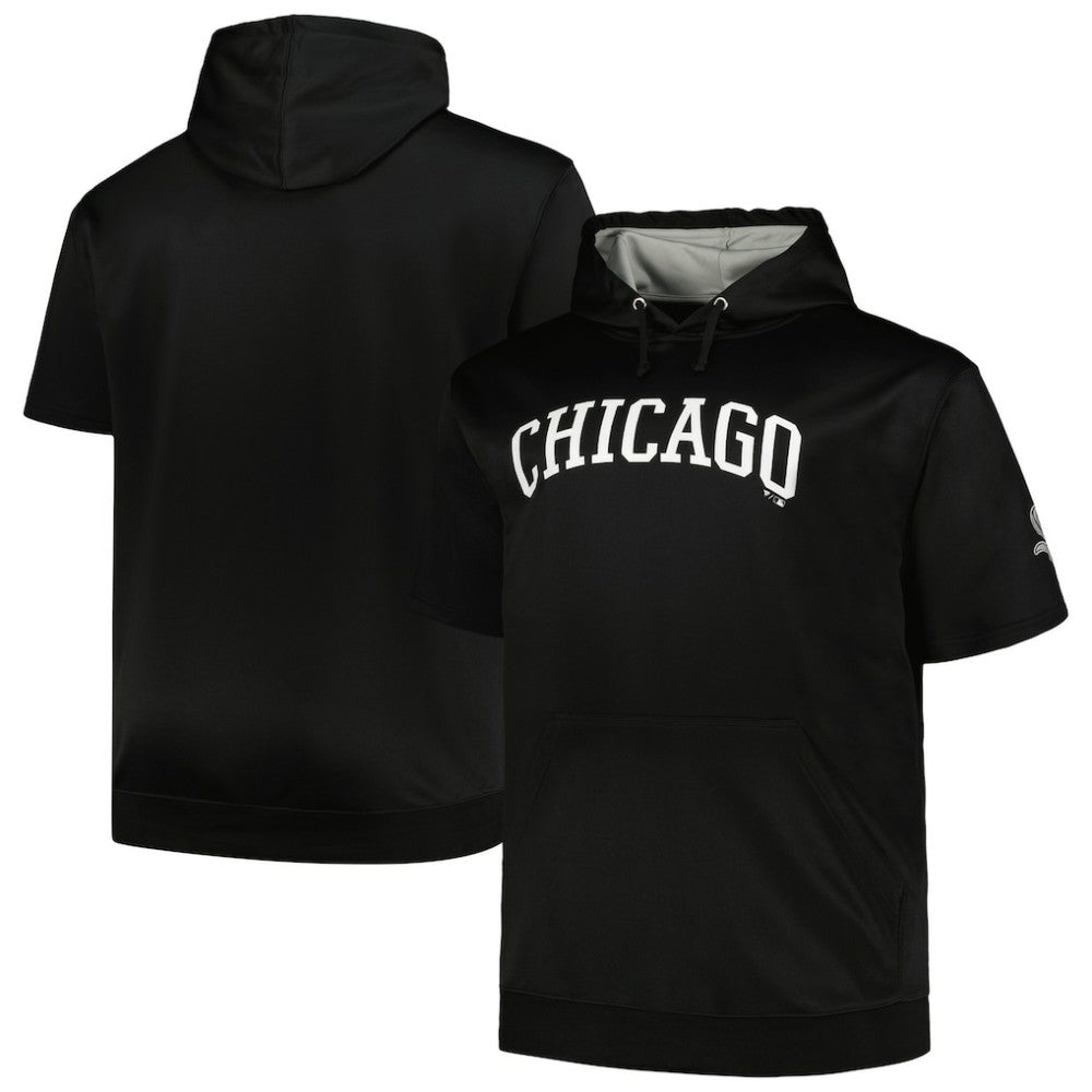 MLB Chicago White Sox Profile Big & Tall Contrast Short Sleeve Pullover Hoodie
