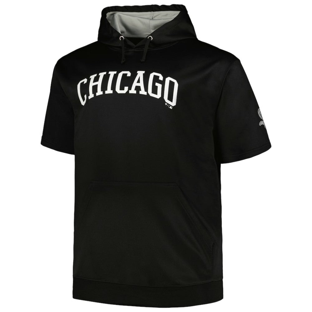 MLB Chicago White Sox Profile Big & Tall Contrast Short Sleeve Pullover Hoodie