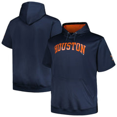 MLB Houston Astros Profile Big & Tall Contrast Short Sleeve Pullover Hoodie