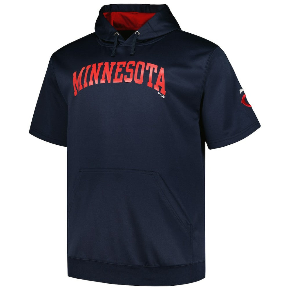 MLB Minnesota Twins Profile Big & Tall Contrast Short Sleeve Pullover Hoodie