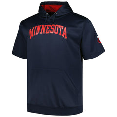 MLB Minnesota Twins Profile Big & Tall Contrast Short Sleeve Pullover Hoodie