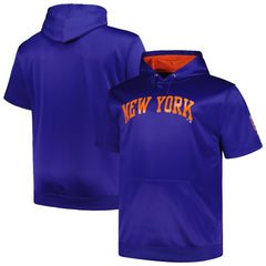 MLB New York Mets Profile Big & Tall Contrast Short Sleeve Pullover Hoodie