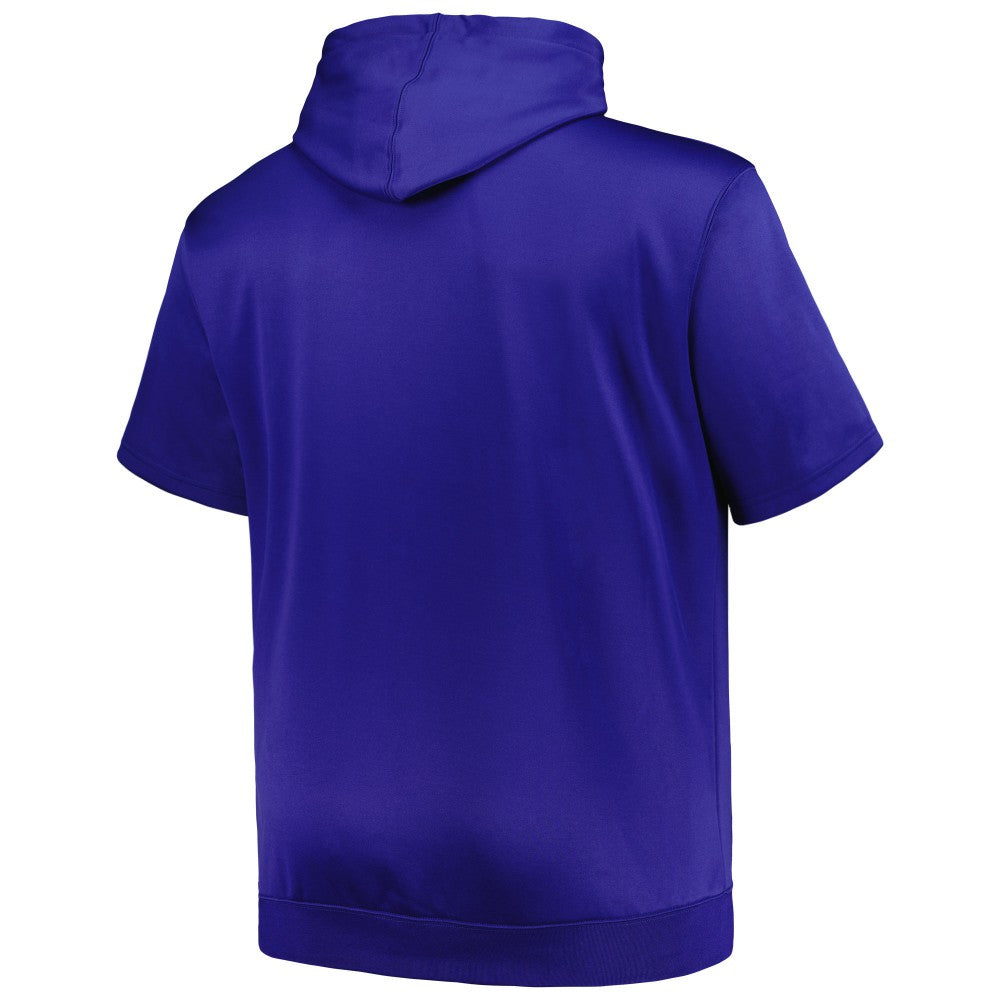 MLB New York Mets Profile Big & Tall Contrast Short Sleeve Pullover Hoodie