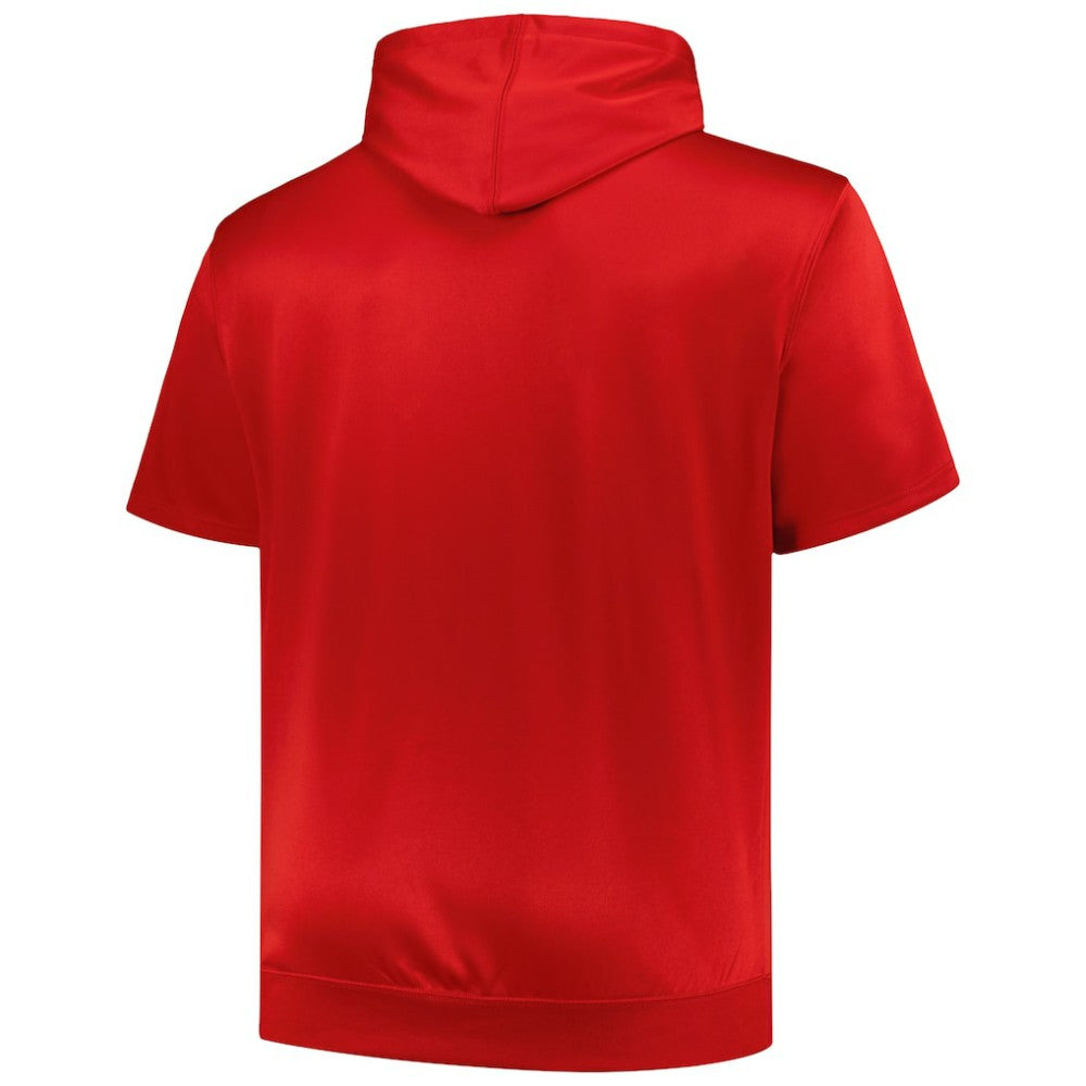 MLB St. Louis Cardinals Profile Big & Tall Contrast Short Sleeve Pullover Hoodie