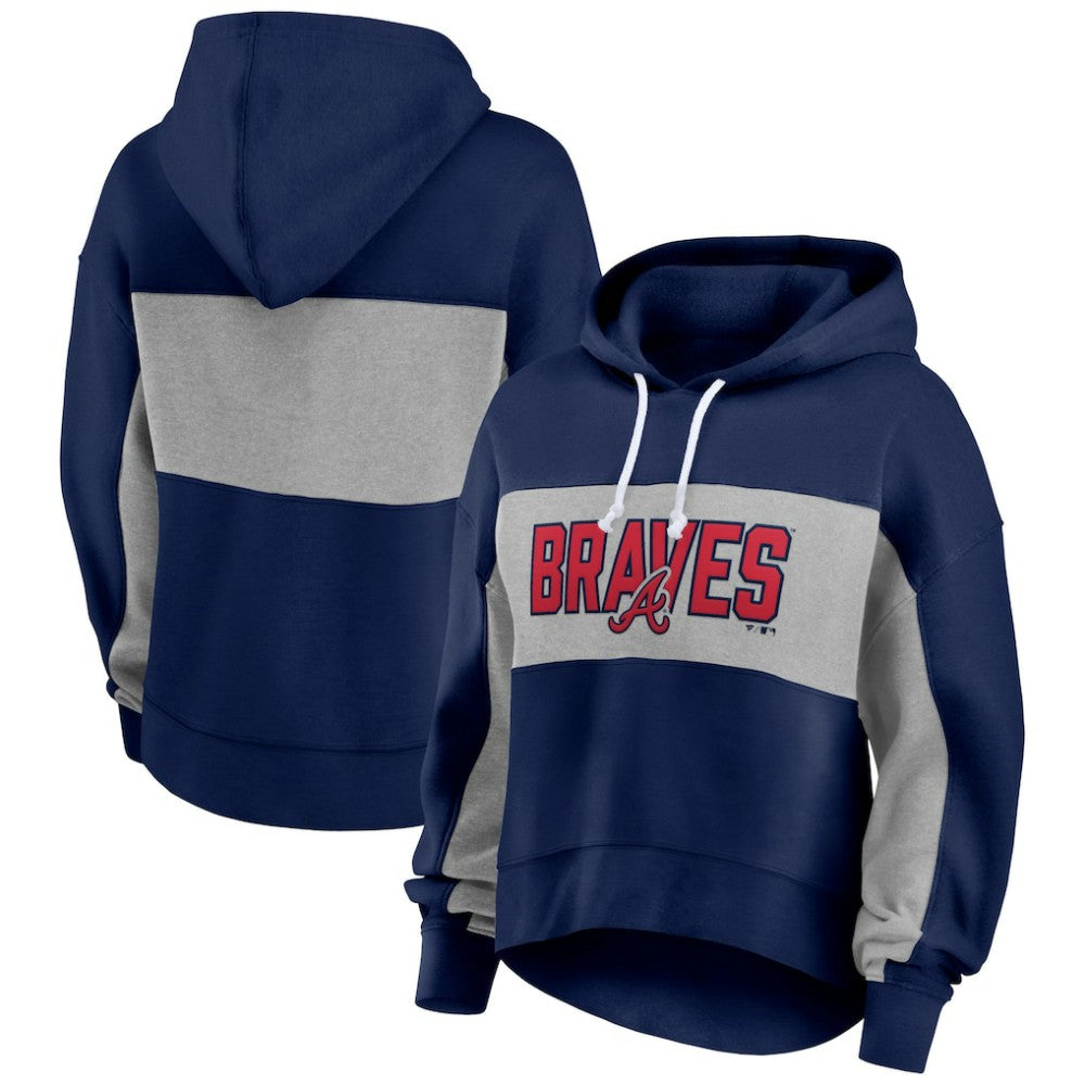 MLB Atlanta Braves Fanatics Women's Filled Stat Sheet Pullover Hoodie