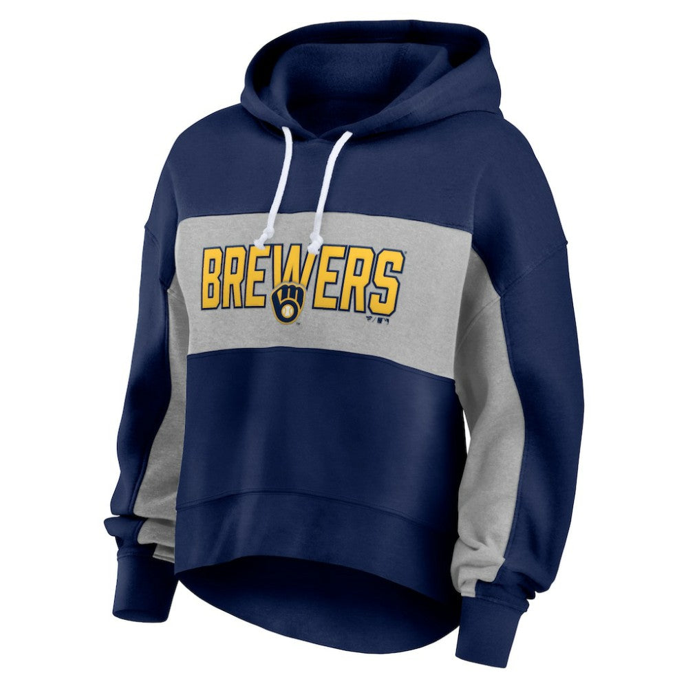MLB Milwaukee Brewers Fanatics Women's Filled Stat Sheet Pullover Hoodie