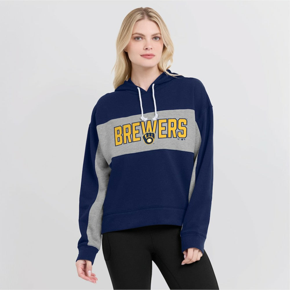 MLB Milwaukee Brewers Fanatics Women's Filled Stat Sheet Pullover Hoodie