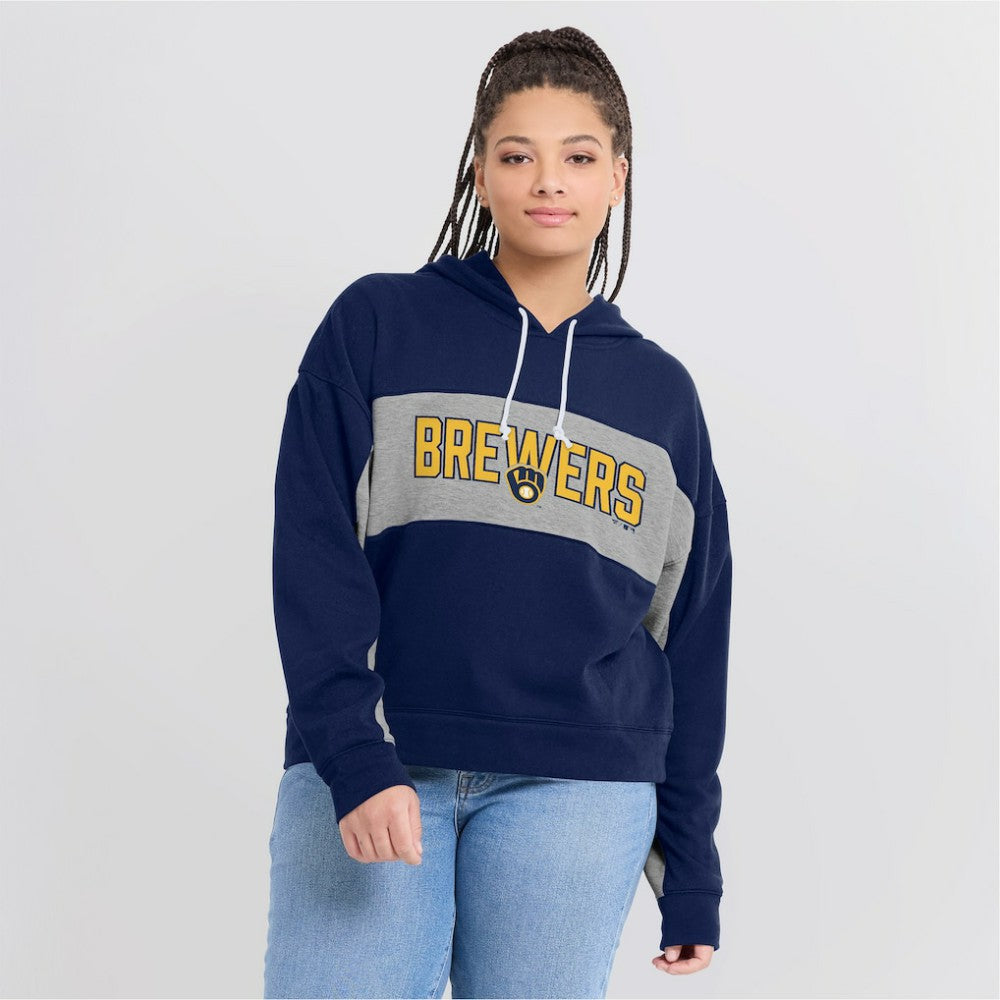 MLB Milwaukee Brewers Fanatics Women's Filled Stat Sheet Pullover Hoodie